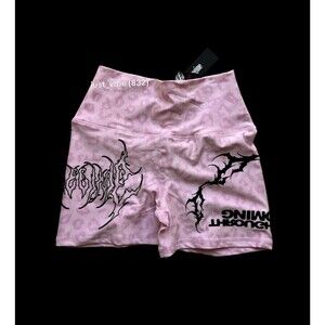 Civil Regime Energy Biker Shorts Baby Pink Cheetah Women’s Medium NWT